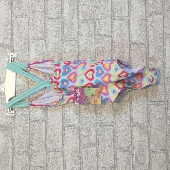 Freestyle Revolution Neon Heart Racerback Swimsuit - Picture 2 of 3